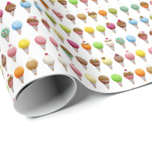 Eiscreme würzt Geburtstag Geschenkpapier