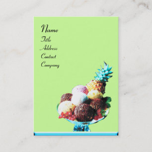 EISCREME - WÜSTENSHOP, blau rot grün schwarz Visitenkarte
