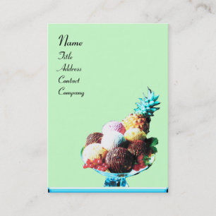 EISCREME - WÜSTENSHOP, blau rot grün schwarz Visitenkarte