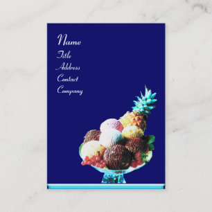 EISCREME  - WÜSTENSHOP,blau rot Visitenkarte