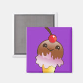 Eiscreme yum! magnet (Vorderseite/Rückseite)