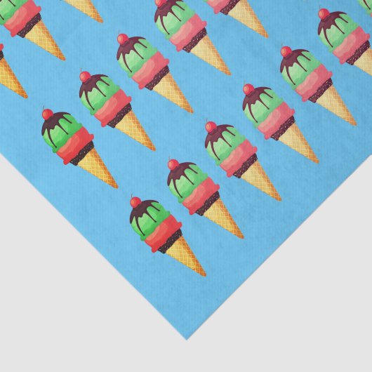 Eiscreme-Zapfen-Gewebe Seidenpapier (Ausschnitt)