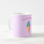 Eiscreme-Zeit-Rosa-Tasse Kaffeetasse (Vorderseite Links)