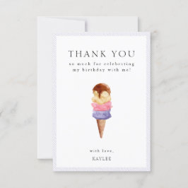 Eiscreme zum Geburtstag Danke Karte