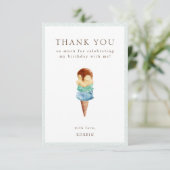Eiscreme zum Geburtstag Danke Karte (Stehend Vorderseite)