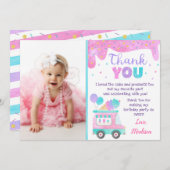 Eiscreme zum Geburtstag Danke, Karten (Vorne/Hinten)