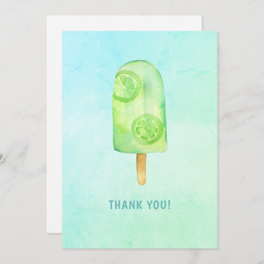 Eiscreme zum Geburtstag Dankeskarte (Vorne/Hinten)