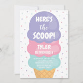 Eiscreme zum Geburtstag Einladung (Vorderseite)
