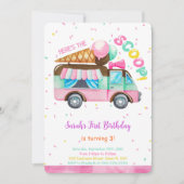 Eiscreme zum Geburtstag Einladung (Vorderseite)