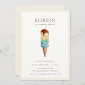 Eiscreme zum Geburtstag Einladung (Vorne/Hinten)