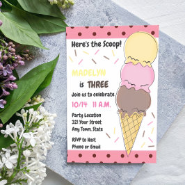 Eiscreme zum Geburtstag Einladung