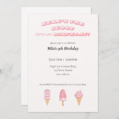 Eiscreme zum Geburtstag Einladung (Vorne/Hinten)