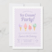 Eiscreme zum Geburtstag Einladung (Vorderseite)