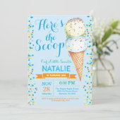 Eiscreme zum Geburtstag Einladung Sommer (Stehend Vorderseite)