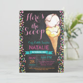 Eiscreme zum Geburtstag Einladung Sommerskarton (Stehend Vorderseite)