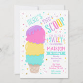 Eiscreme zum Geburtstag Einladung Sweet Celebratio (Vorderseite)