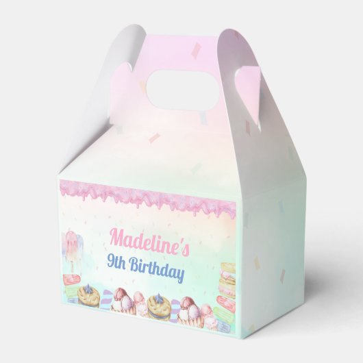 Eiscreme zum Geburtstag Geschenkschachtel (Rückseite)