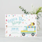 Eiscreme zum Geburtstag Geschwister Geburtstag Zwi Einladung (Stehend Vorderseite)