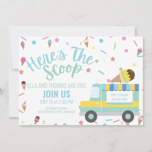 Eiscreme zum Geburtstag Geschwister Geburtstag Zwi Einladung