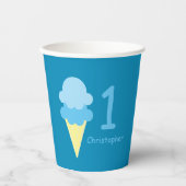 Eiscreme zum Geburtstag Pappbecher (Vorderseite)