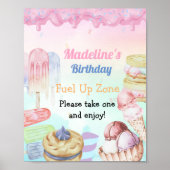 Eiscreme zum Geburtstag Poster (Vorne)