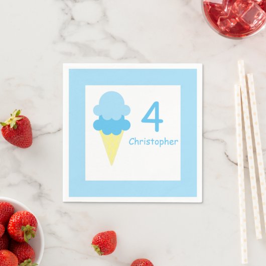 Eiscreme zum Geburtstag Serviette (Beispiel)
