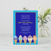 Eiscreme zum Geburtstag Sommer Einladung (Stehend Vorderseite)