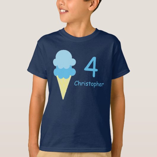 Eiscreme zum Geburtstag T-Shirt (Vorderseite)
