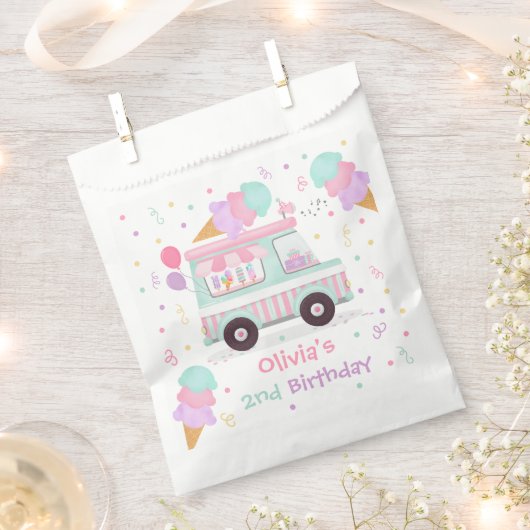 Eiscreme Zwei süße 2. Geburtstags Party Geschenk Geschenktütchen (Ausgeschnitten)