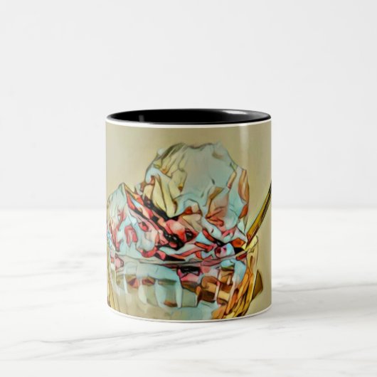 Eiscreme Zweifarbige Tasse (Mittel)