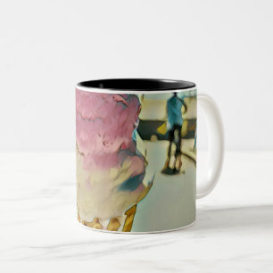 Eiscreme Zweifarbige Tasse