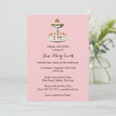 Eiscremebechergeleenachtische des hohen Tees Einladung (Stehend Vorderseite)