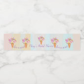 Eiscremedusche, Brautparty Wasserflasche Wasserflaschenetikett (Einzelnes Label)