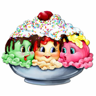 Eiscremeeiscremebecher "was ist die späteste fotoskulptur magnet