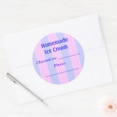 Eiscremeetikett Runder Aufkleber (Umschlag)