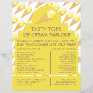 Eiscremefarben, Eiscremefarben, Werbung Flyer