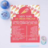 Eiscremefarben, Eiscremefarben, Werbung Flyer (Einzeln)