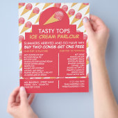 Eiscremefarben, Eiscremefarben, Werbung Flyer (Hand)