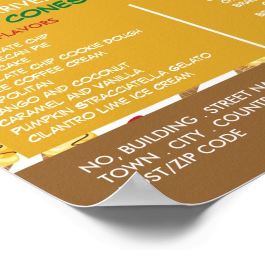 Eiscremefarben, Eiscremefarben, Werbung Poster (Ecke)