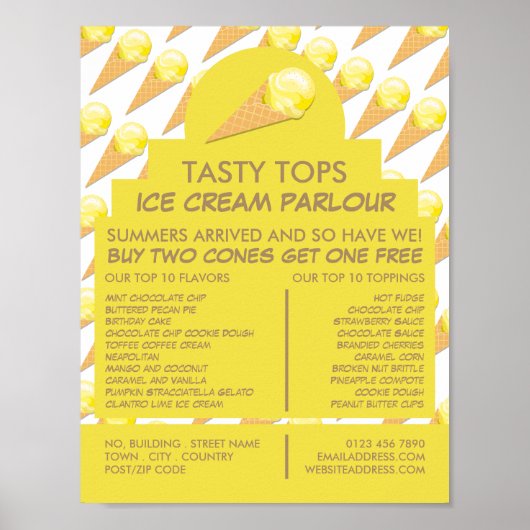 Eiscremefarben, Eiscremefarben, Werbung Poster (Vorne)