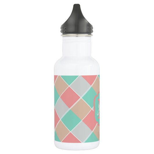 Eiscremefarben Personalisiert überprüft Edelstahlflasche (Links)