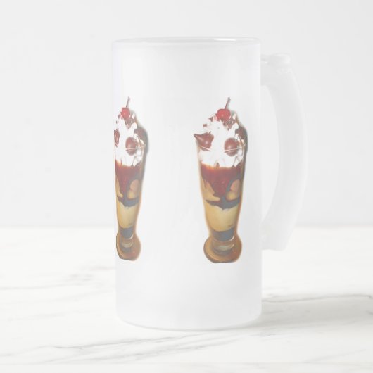 Eiscremefloat Mattglas Bierglas (VorderseiteRechts)