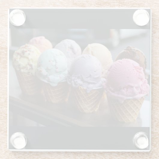 Eiscremeflug Glasuntersetzer (Rückseite)