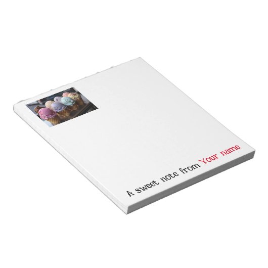 Eiscremeflug Notizblock (angewinkelt)