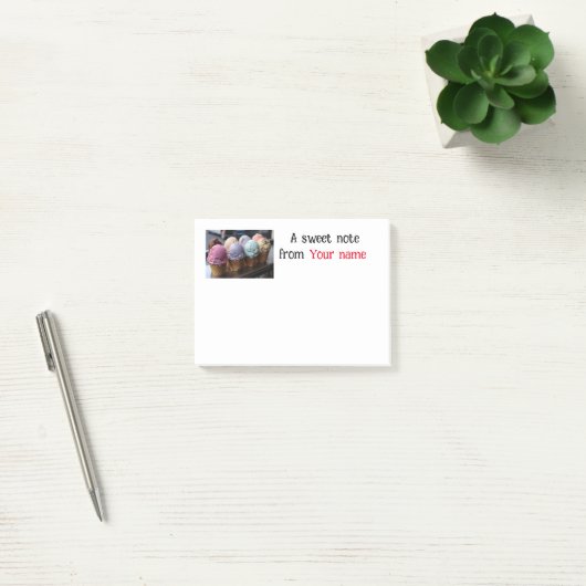 Eiscremeflug Post-it Klebezettel (Büro)