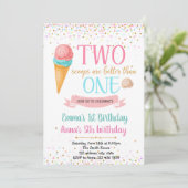 Eiscremegelenk Party Geburtstag Einladung (Stehend Vorderseite)