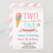 Eiscremegelenk Party Geburtstag Einladung (Vorne/Hinten)