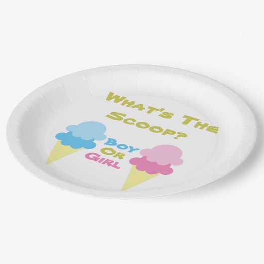 EiscremeGender Pappteller (Schrägansicht)