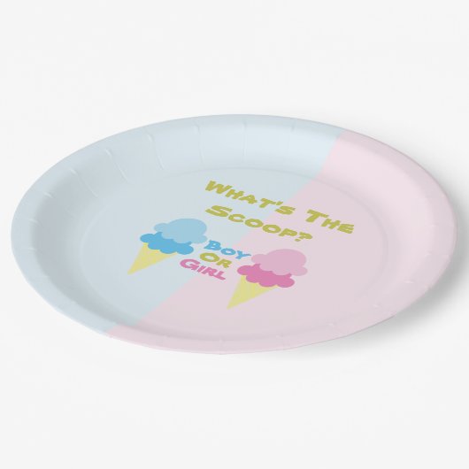 EiscremeGender Pappteller (Schrägansicht)