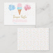 Eiscremegeschlecht offenbart Windelung Begleitkarte (Vorne/Hinten)